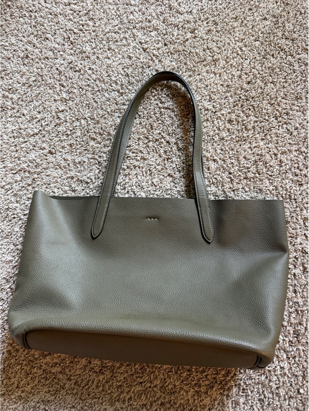 Coach Olive Green Pebbled Leather Tote Bag - Picture 8 of 8